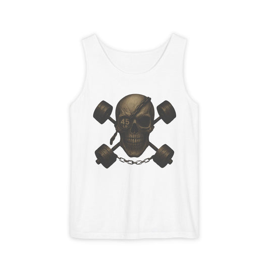 Skull Weightlifting Tank Top for Fitness Enthusiasts - Riff Raff Wear