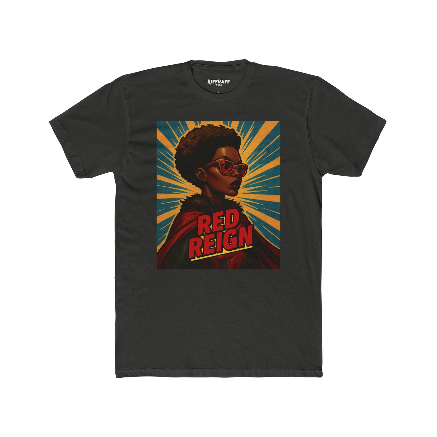 Red Reign Unisex Cotton Crew Tee - Empowering Superhero Design