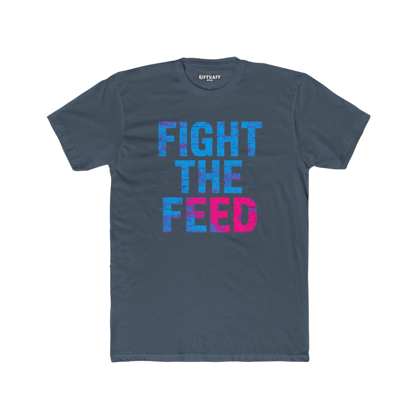 Unisex Cotton Crew Tee - Fight the Feed Graphic T-Shirt - Riff Raff Wear