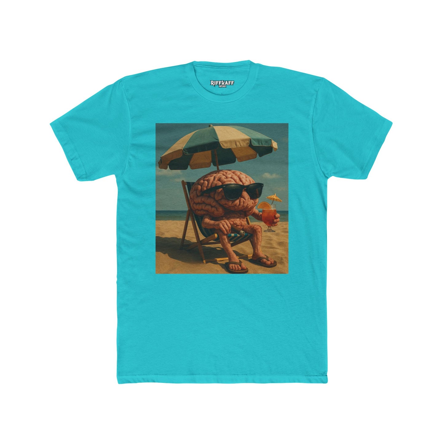 Chill Vibes Brain Art Unisex Cotton Crew Tee - Riff Raff Wear
