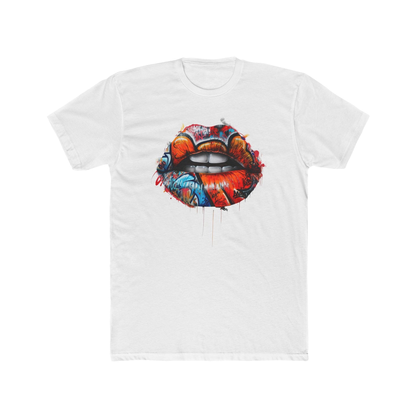 Streetwear - Graffiti Lips - Unisex Cotton Crew Tee - Riff Raff Wear