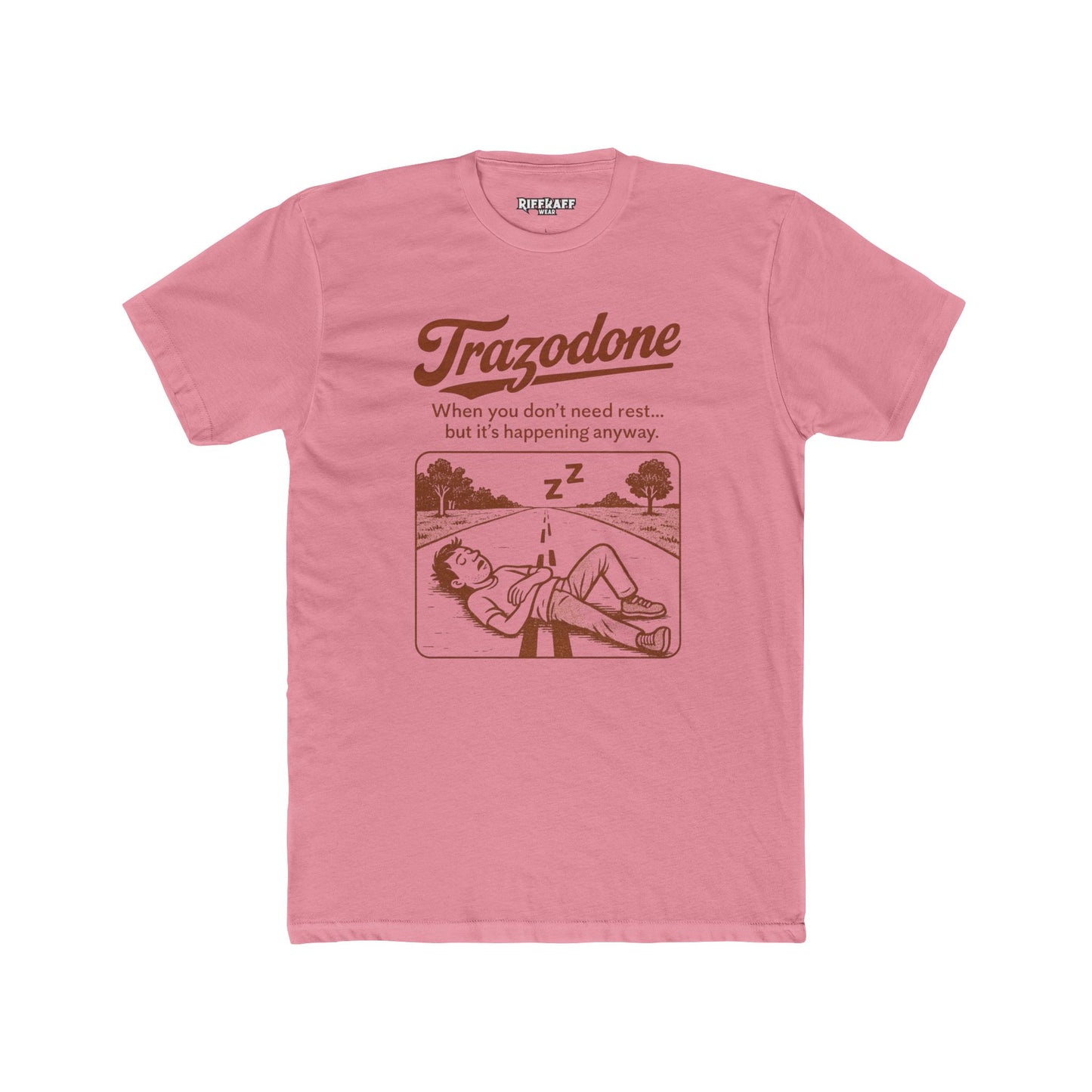Trazodone Unisex Cotton Crew Tee - Relaxation Inspired Graphic T-Shirt - OverRx - Riff Raff Wear