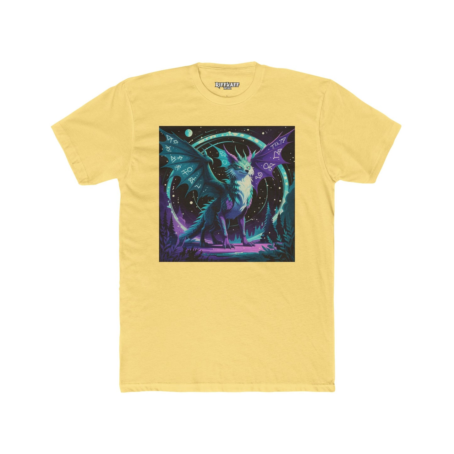 Mystical Dragon Unisex Cotton Crew Tee - Fantasy T-Shirt for Men & Women - Riff Raff Wear