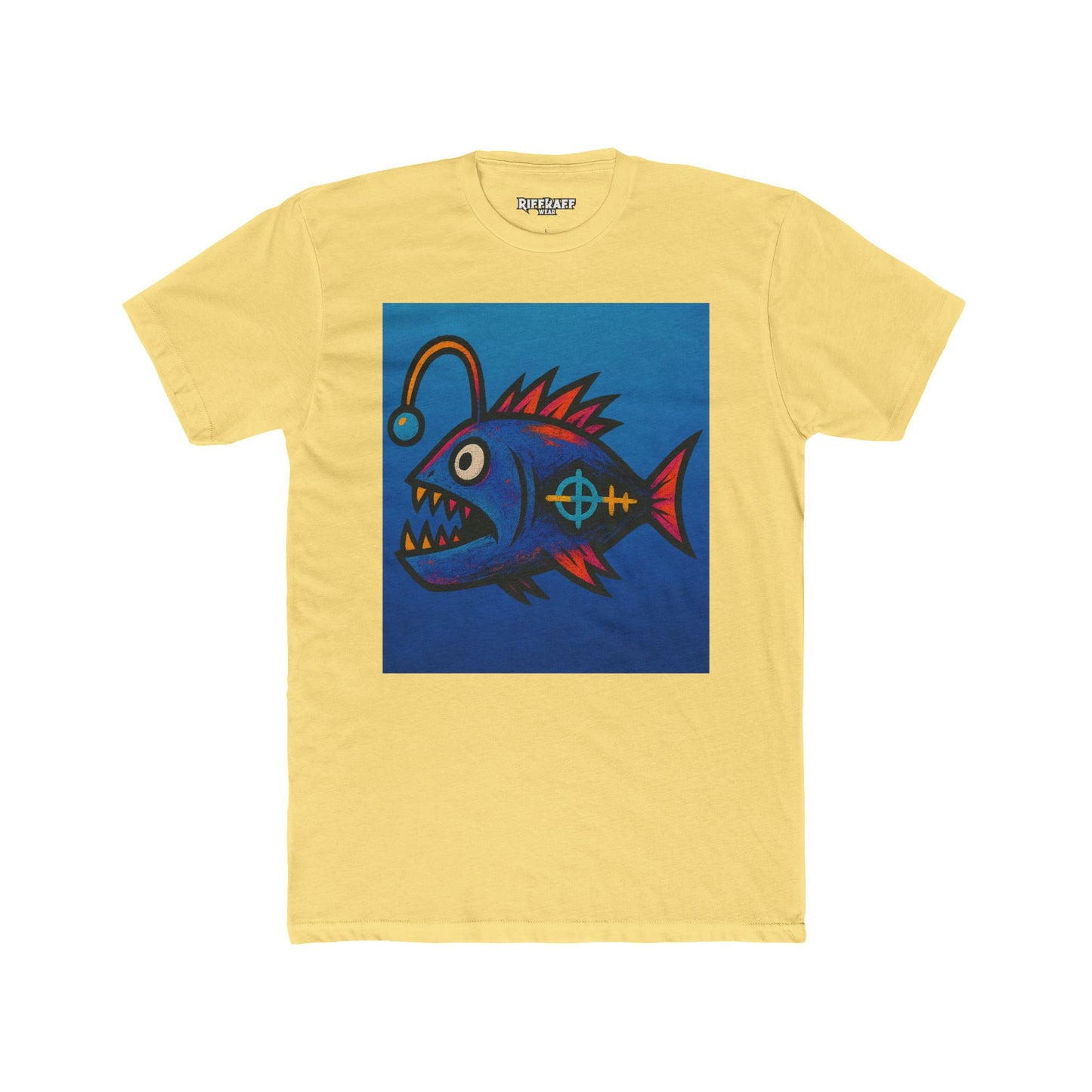 Colorful Graphic Fish Unisex Cotton Crew Tee - Fun and Quirky Art - Riff Raff Wear