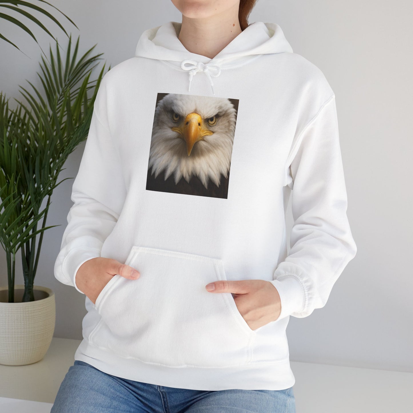 Eagle Graphic Heavy Blend Hoodie - Unisex Sweatshirt for Nature Lovers - Riff Raff Wear