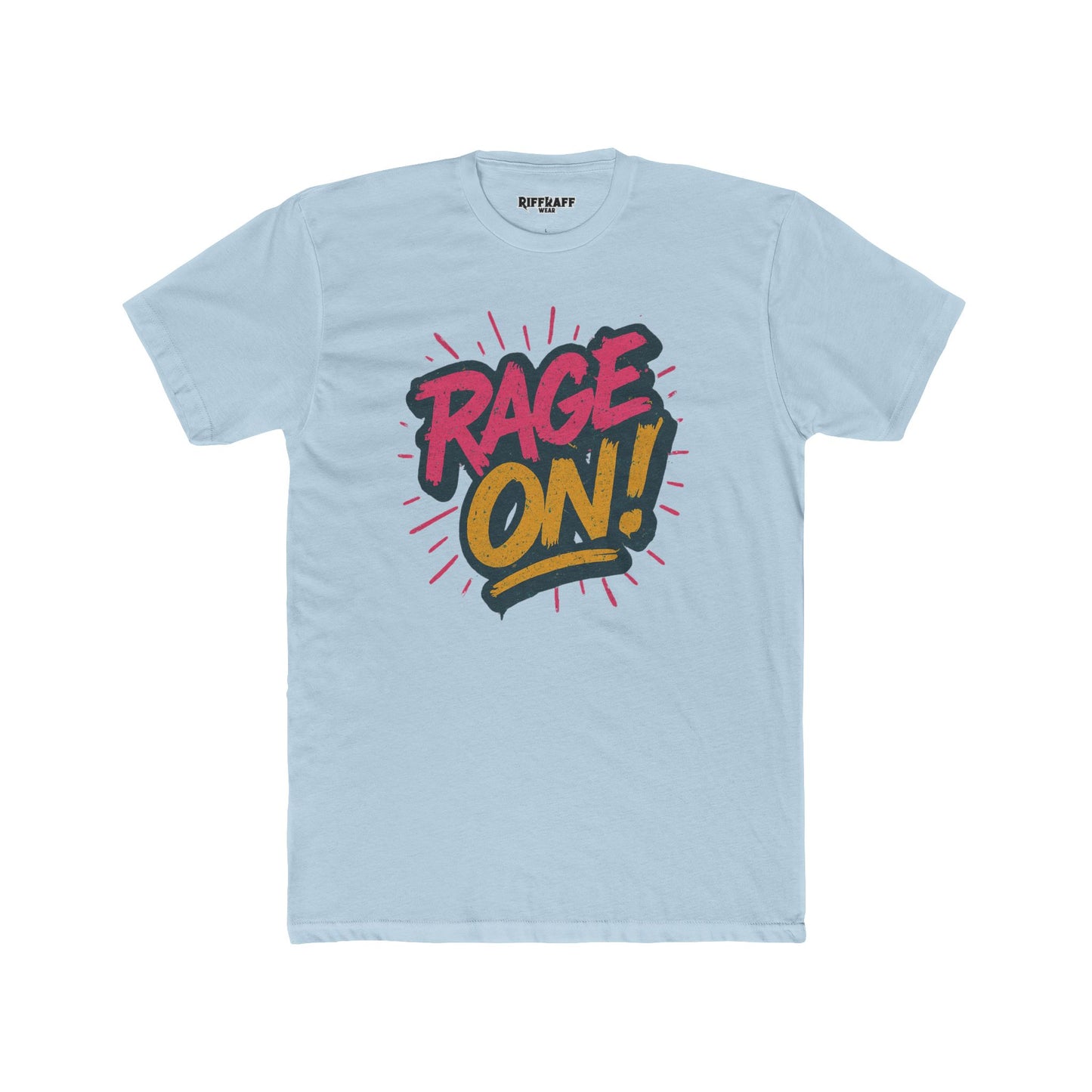 Rage On! Unisex Cotton Crew Tee - Bold Graphic T-Shirt for Casual Wear