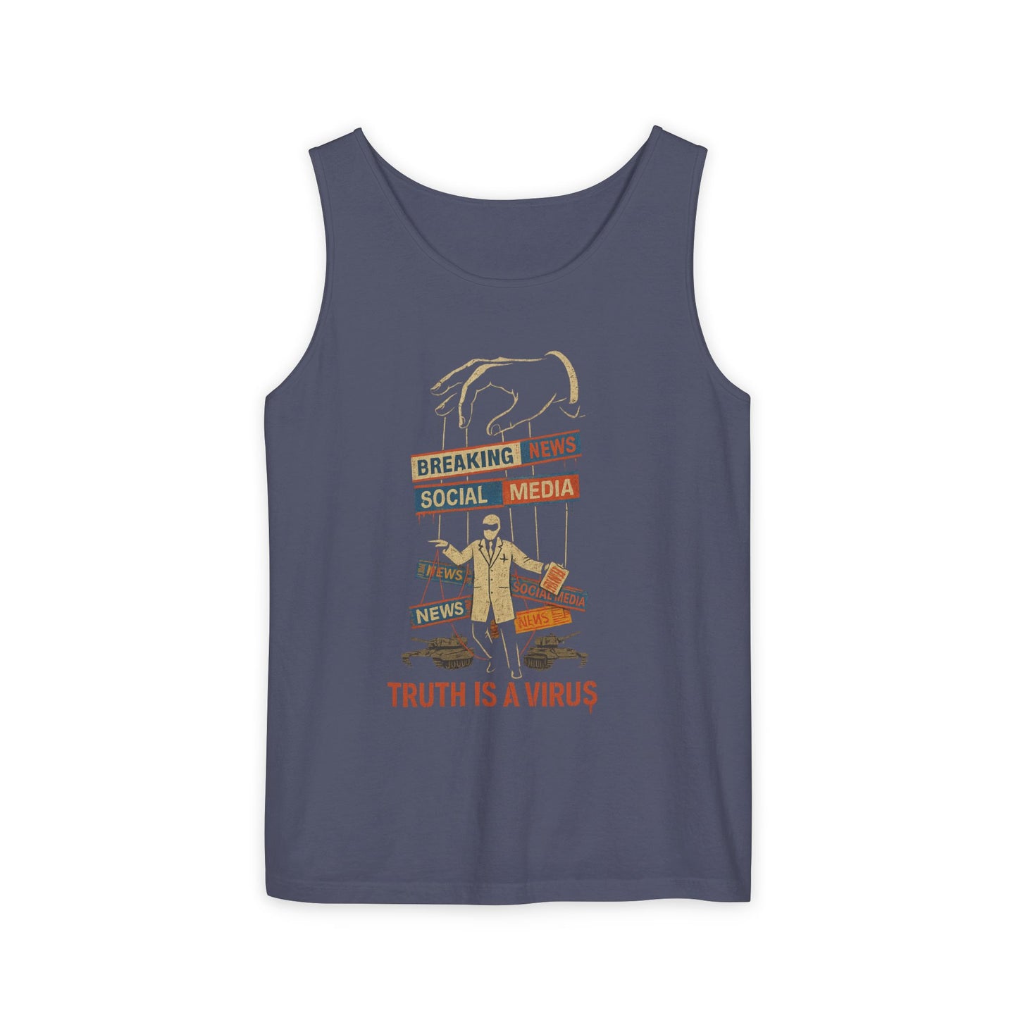 Graphic Unisex Tank Top - 'Truth is a Virus' - Riff Raff Wear