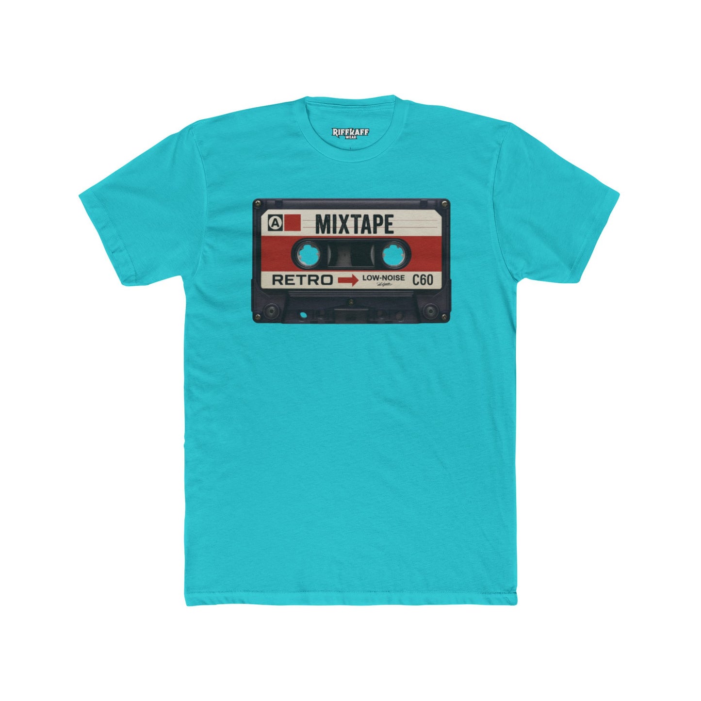 Retro Mixtape Unisex Cotton Crew Tee - Vintage Music Lovers Shirt - Riff Raff Wear