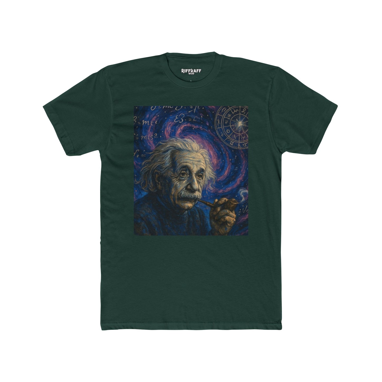 Einstein Cosmic Crew Tee - Unisex Cotton T-Shirt for Science Lovers - Riff Raff Wear