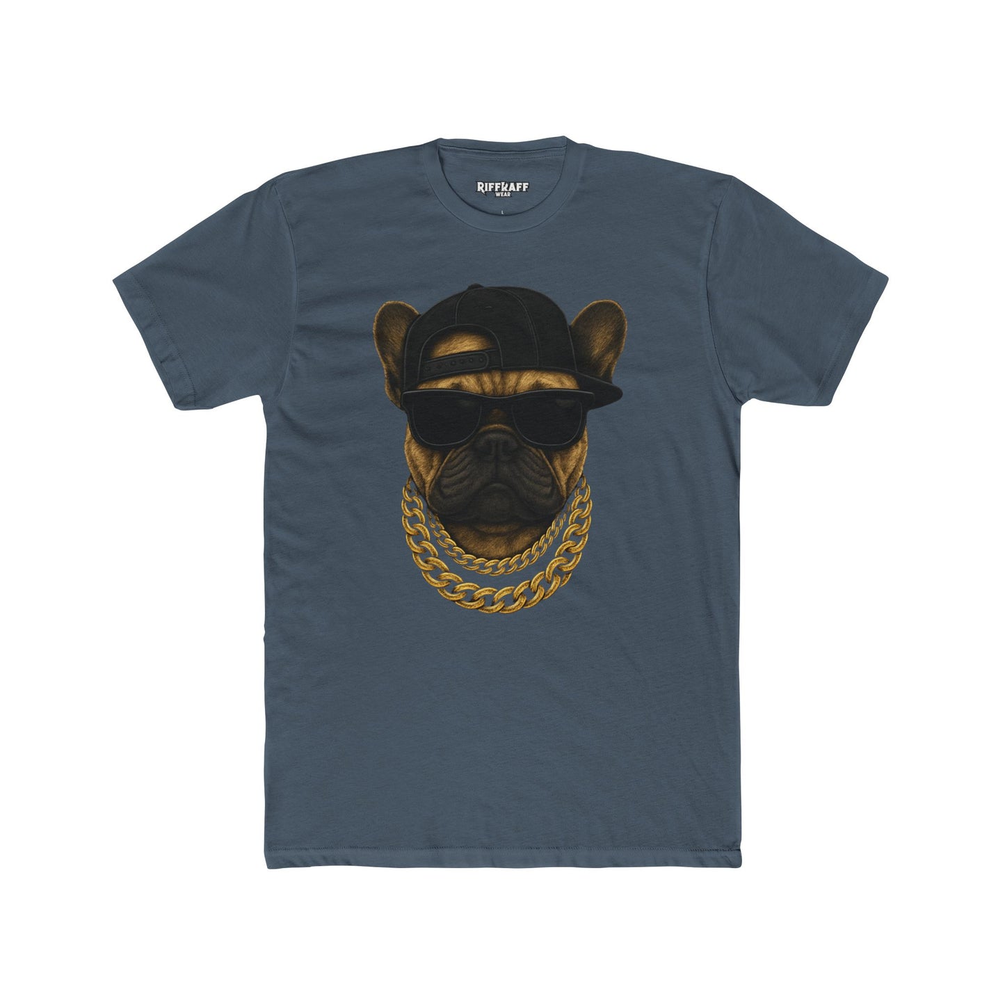 Cool Dog Crew Tee - Unisex Cotton Stylish Frenchie Design - Riff Raff Wear