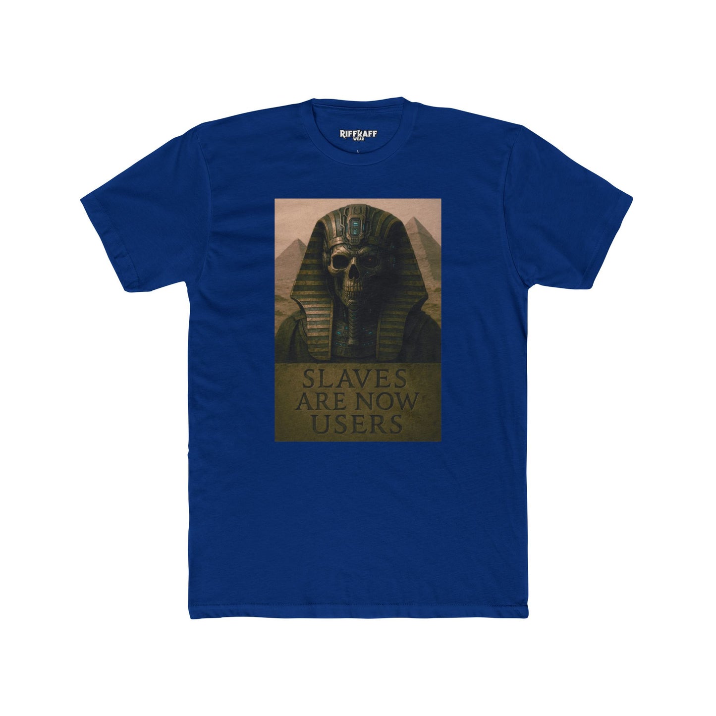 Unisex Cotton Crew Tee - "Slaves Are Now Users" Graphic Tee - Riff Raff Wear
