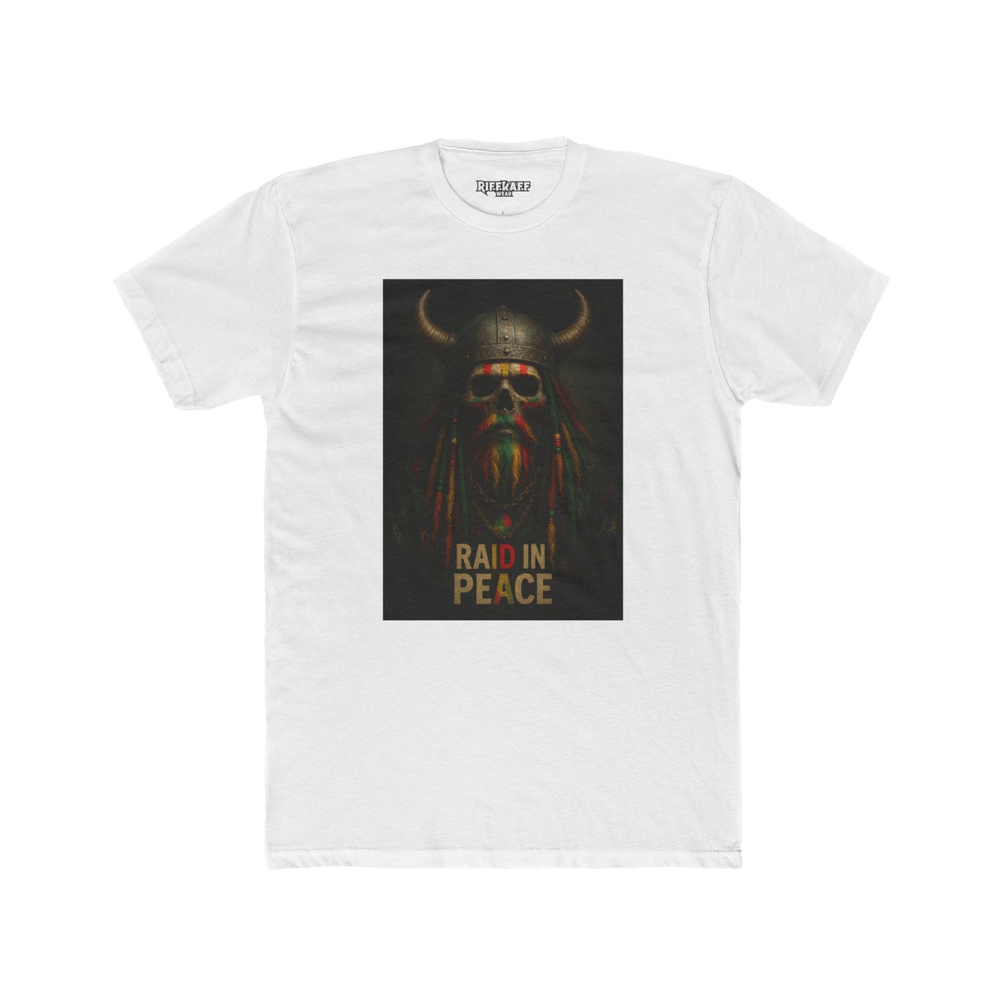 Raid in Peace Viking Unisex Cotton Crew Tee - Casual Graphic T-Shirt for Norse Mythology Fans - Riff Raff Wear