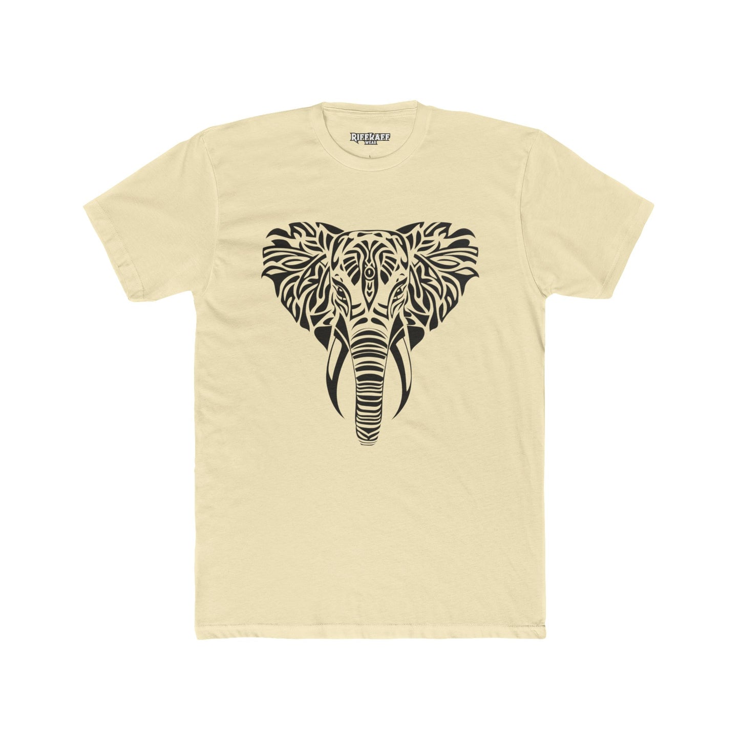 Trendy Elephant Design Unisex Cotton Crew Tee, Eco-Friendly Graphic Tee, -Riff Raff Wear