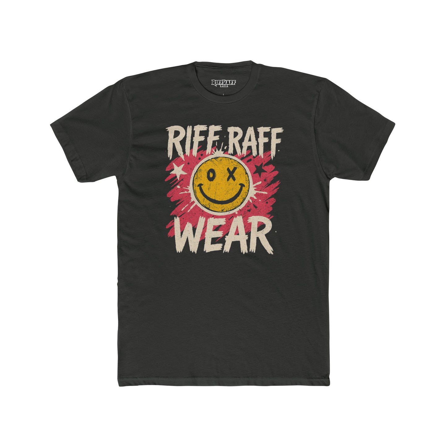 Smiley Graphic Unisex Cotton Crew Tee - Stylish Casual T-Shirt - Riff Raff Wear
