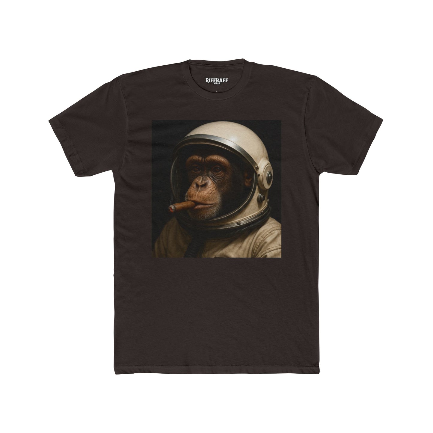 Astronaut Monkey Unisex Cotton Crew Tee - Fun Graphic T-Shirt for Animal Lovers - Riff Raff Wear