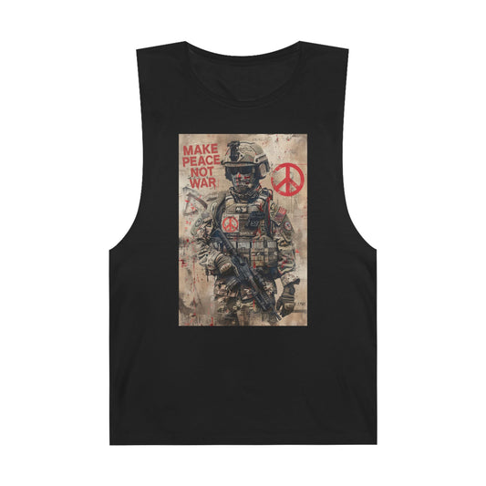 Make Peace Not War Unisex Tank Top - Casual Military-Inspired Tee - Riff Raff Wear