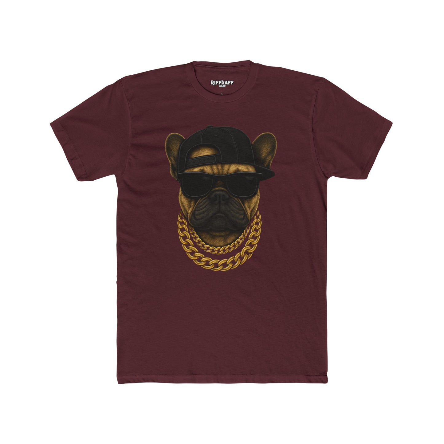 Cool Dog Crew Tee - Unisex Cotton Stylish Frenchie Design - Riff Raff Wear