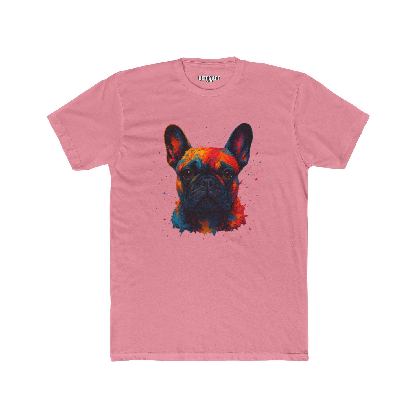 Colorful French Bulldog Unisex Cotton Crew Tee - Riff Raff Wear
