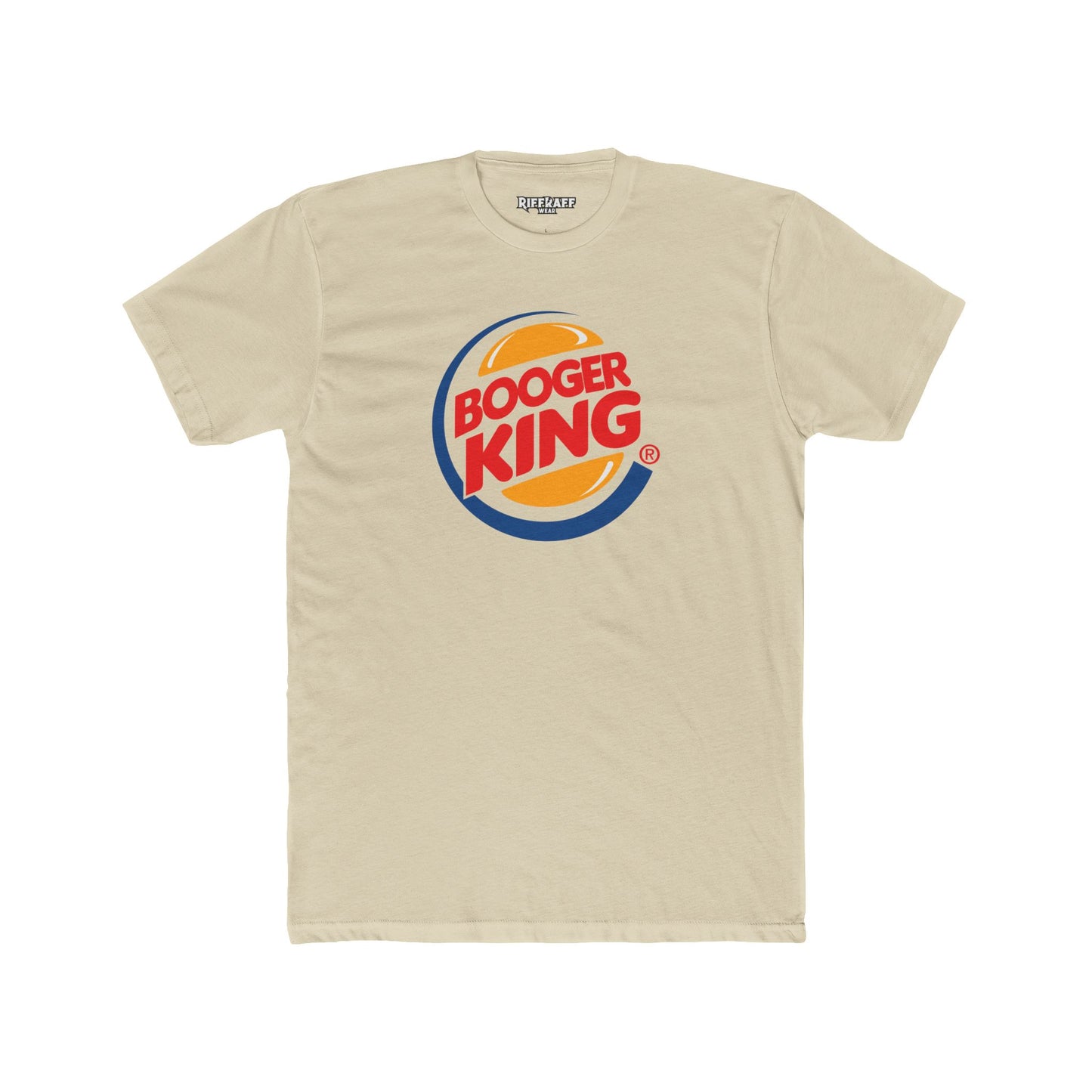 Funny 'Booger King' Unisex Cotton Crew Tee - Humorous T-Shirt for Kids and Adults - Parody Logo Series - Riff Raff Wear
