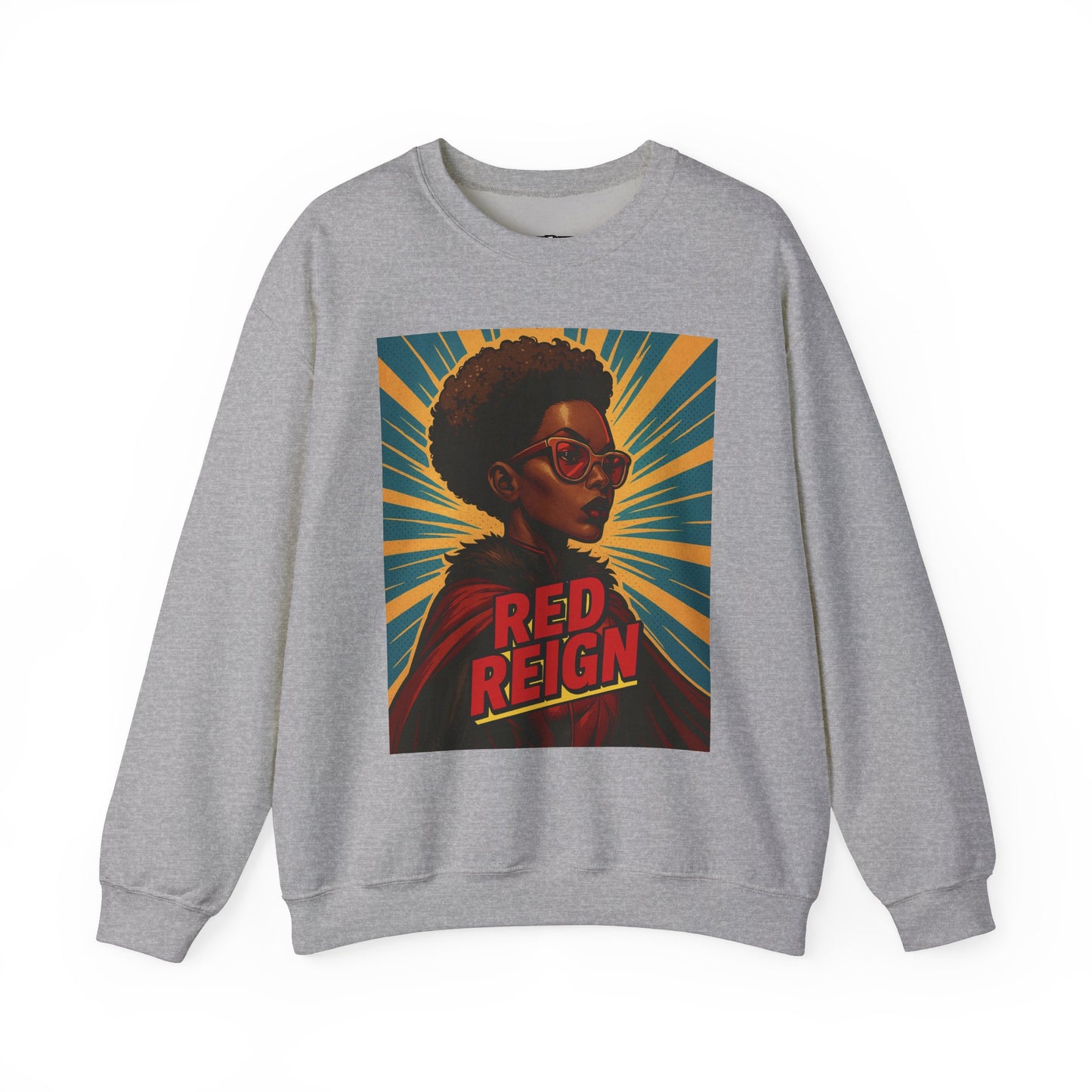 Red Reign Unisex Crewneck Sweatshirt - Stylish & Bold Graphic Design - Riff Raff Wear