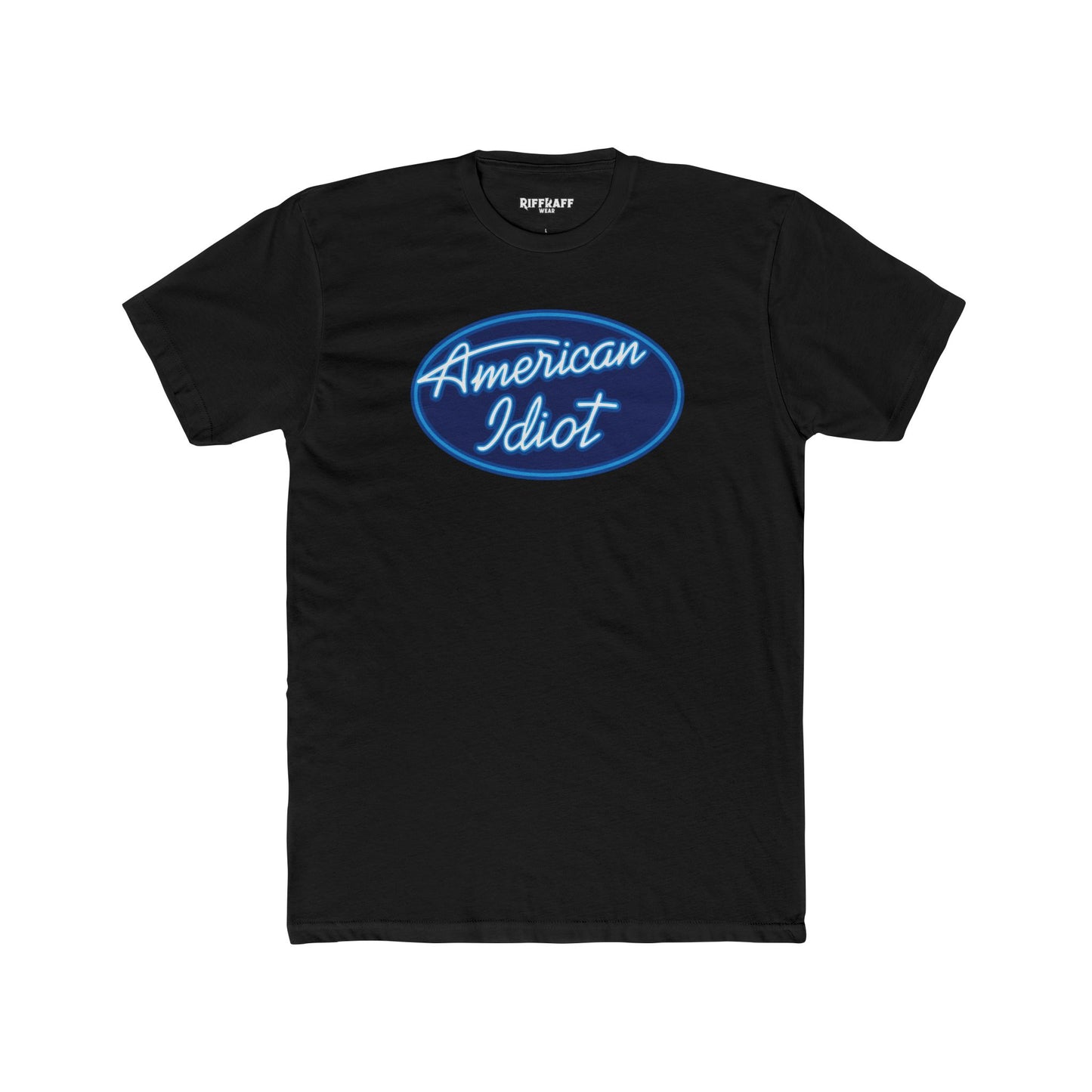 Unisex Cotton Crew Tee - American Idiot Graphic T-Shirt - Logo Parody Series - Riff Raff Wear