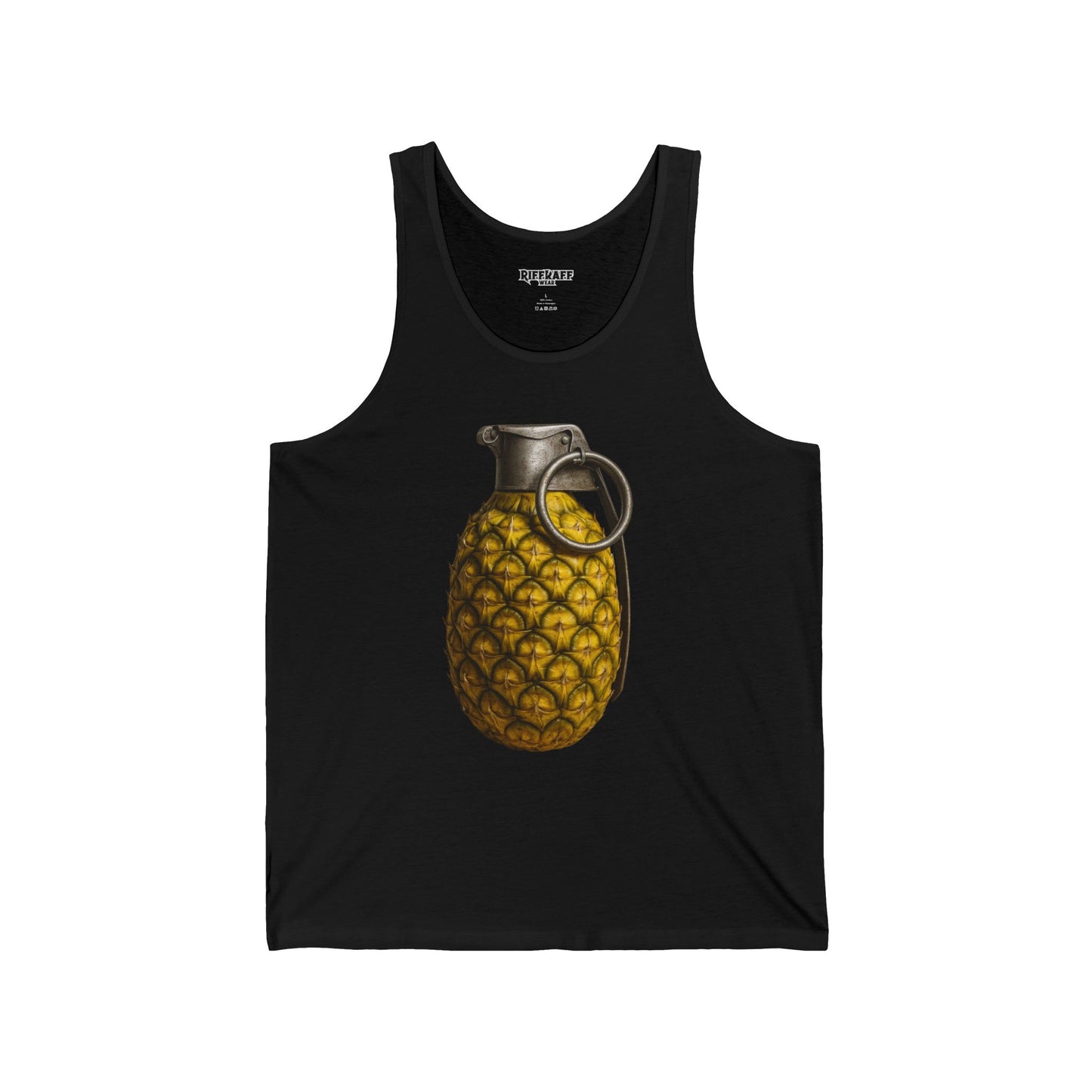 Pineapple Grenade Unisex Jersey Tank - Trendy Summer Top for Casual Wear - Riff Raff Wear