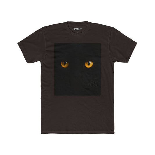 Mystical Cat Eyes Unisex Cotton Crew Tee - Perfect for Cat Lovers - Riff Raff Wear