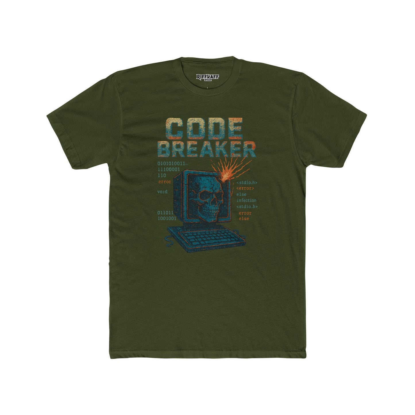 Unisex Cotton Crew Tee - Code Breaker Graphic Tee for Tech Lovers