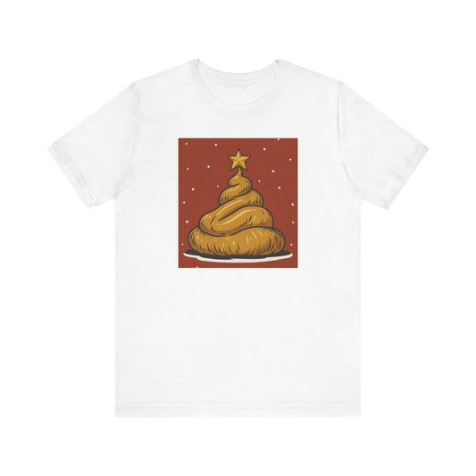 Funny Christmas Poop Tee, Unisex Short Sleeve T-Shirt, Holiday Humor Shirt, Christmas Gift, Graphic Tee, Quirky Xmas Apparel - Riff Raff Wear