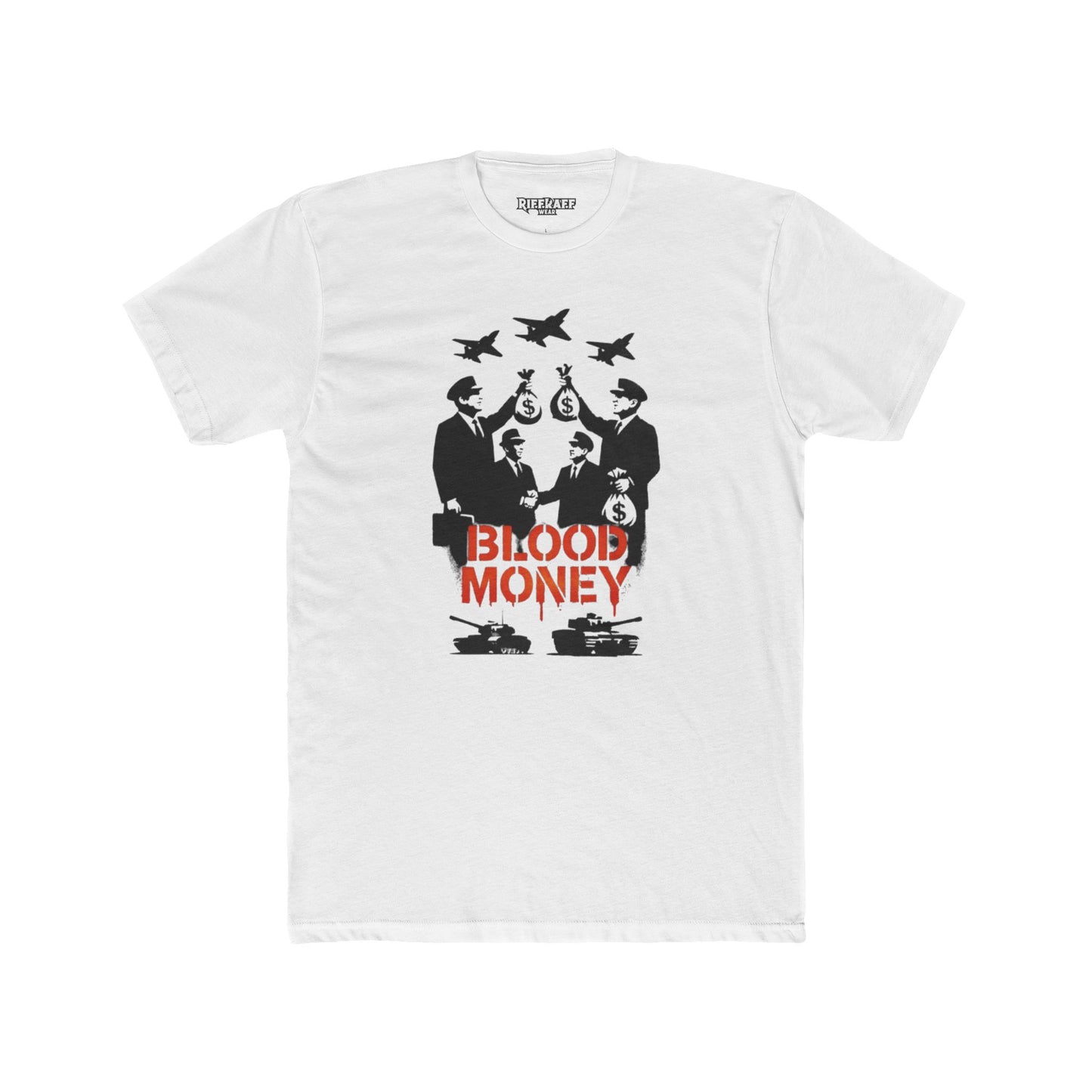 Blood Money Unisex Cotton Crew Tee - Bold Statement -Riff Raff Wear