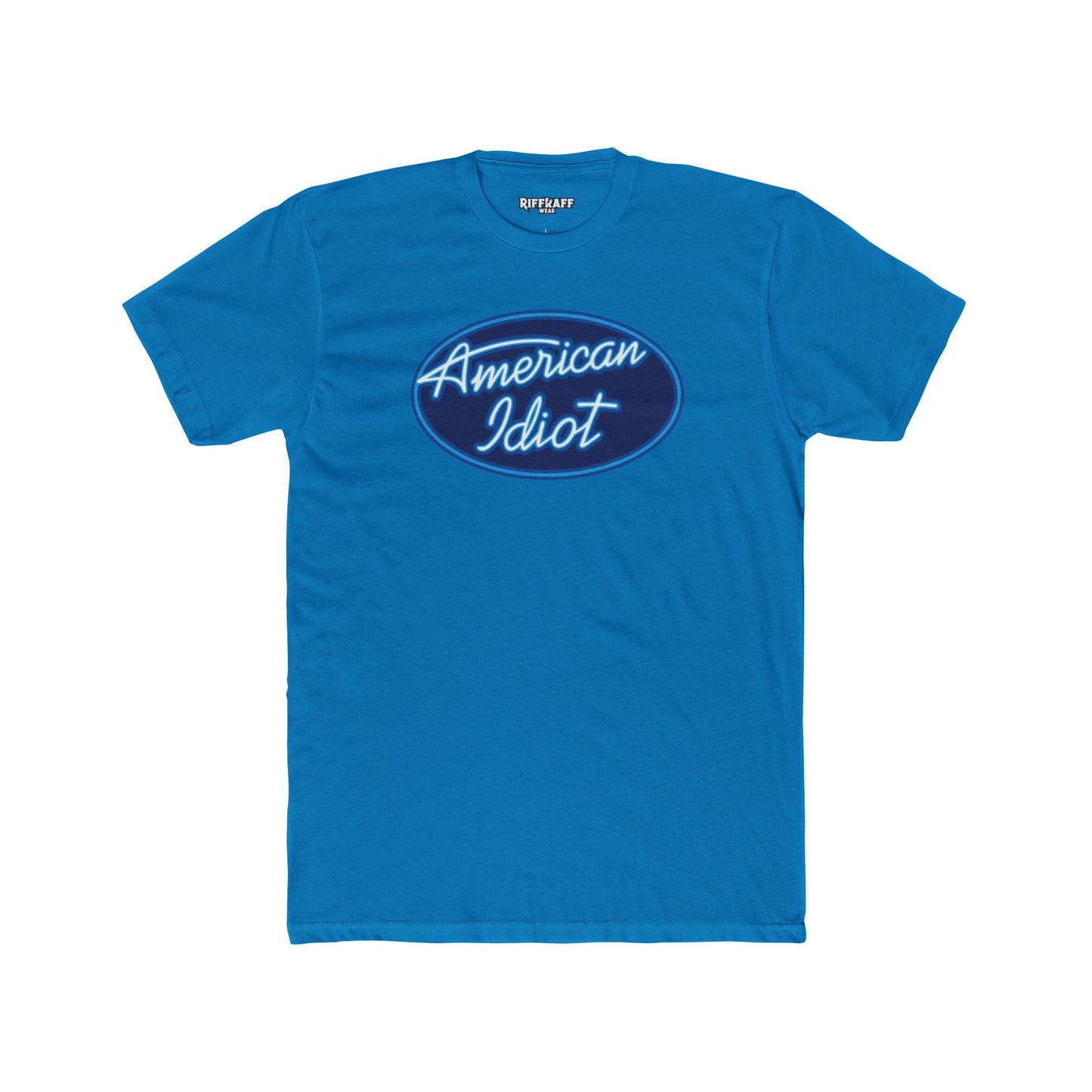 Unisex Cotton Crew Tee - American Idiot Graphic T-Shirt - Logo Parody Series - Riff Raff Wear