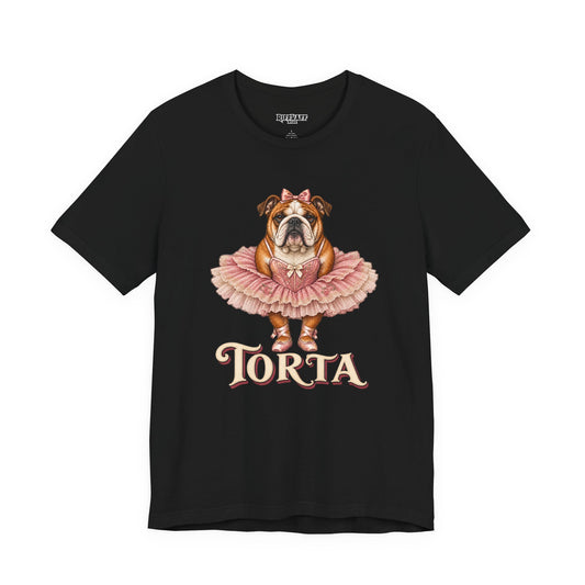 Bulldog Ballerina T-Shirt 'Torta' Cute Dog Graphic Tee