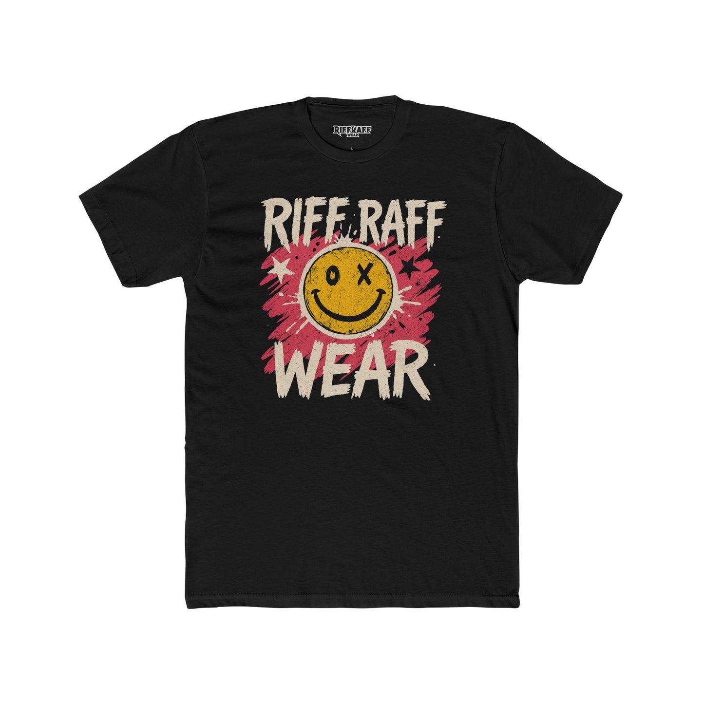 Smiley Graphic Unisex Cotton Crew Tee - Stylish Casual T-Shirt - Riff Raff Wear