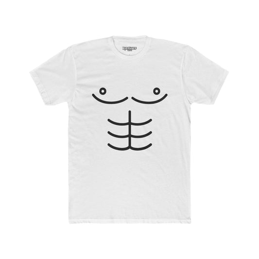 Funny Unisex Cotton Crew Tee - Cartoon Abs Design - Riff Raff Wear