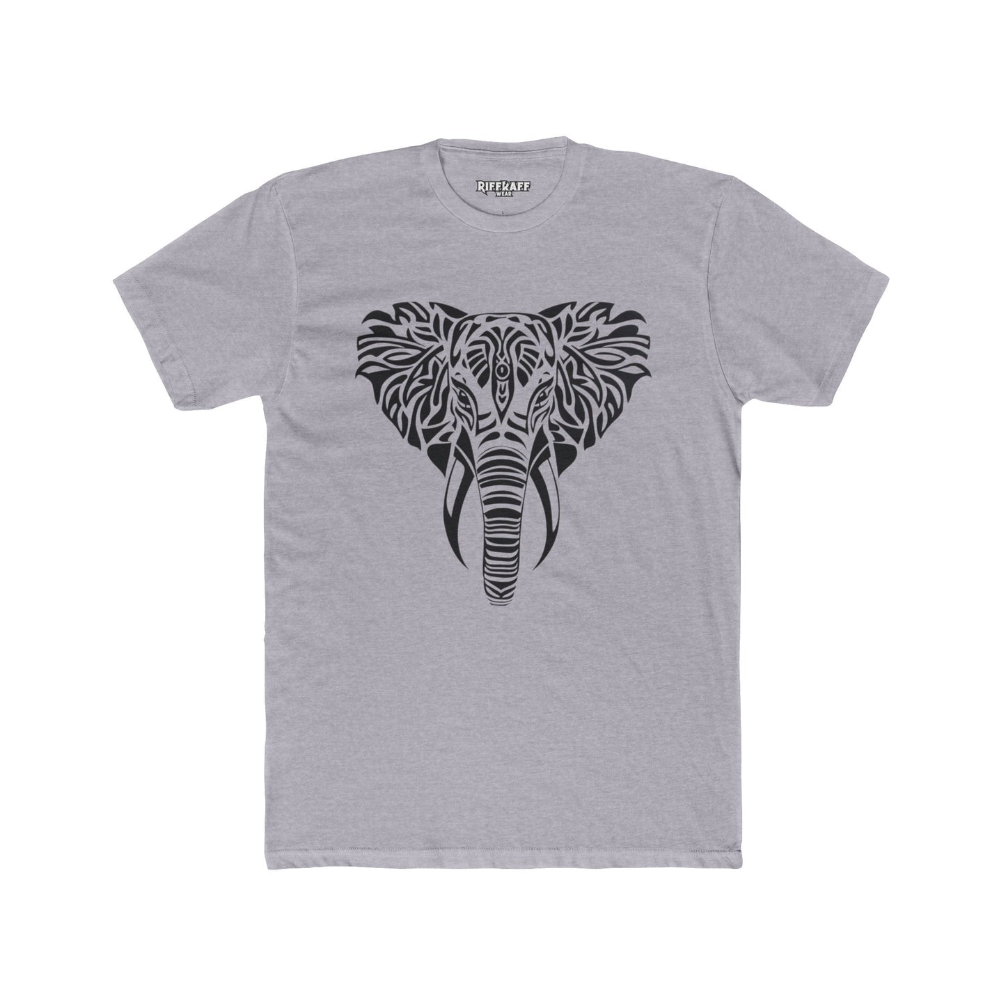 Trendy Elephant Design Unisex Cotton Crew Tee, Eco-Friendly Graphic Tee,  -Riff Raff Wear