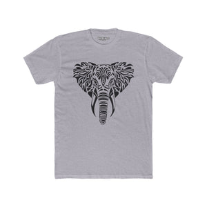 Trendy Elephant Design Unisex Cotton Crew Tee, Eco-Friendly Graphic Tee, -Riff Raff Wear