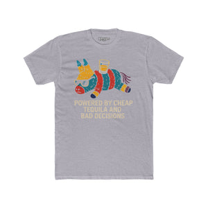 Funny Unisex Cotton Crew Tee - Powered by Cheap Tequila and Bad Decisions - Riff Raff Wear