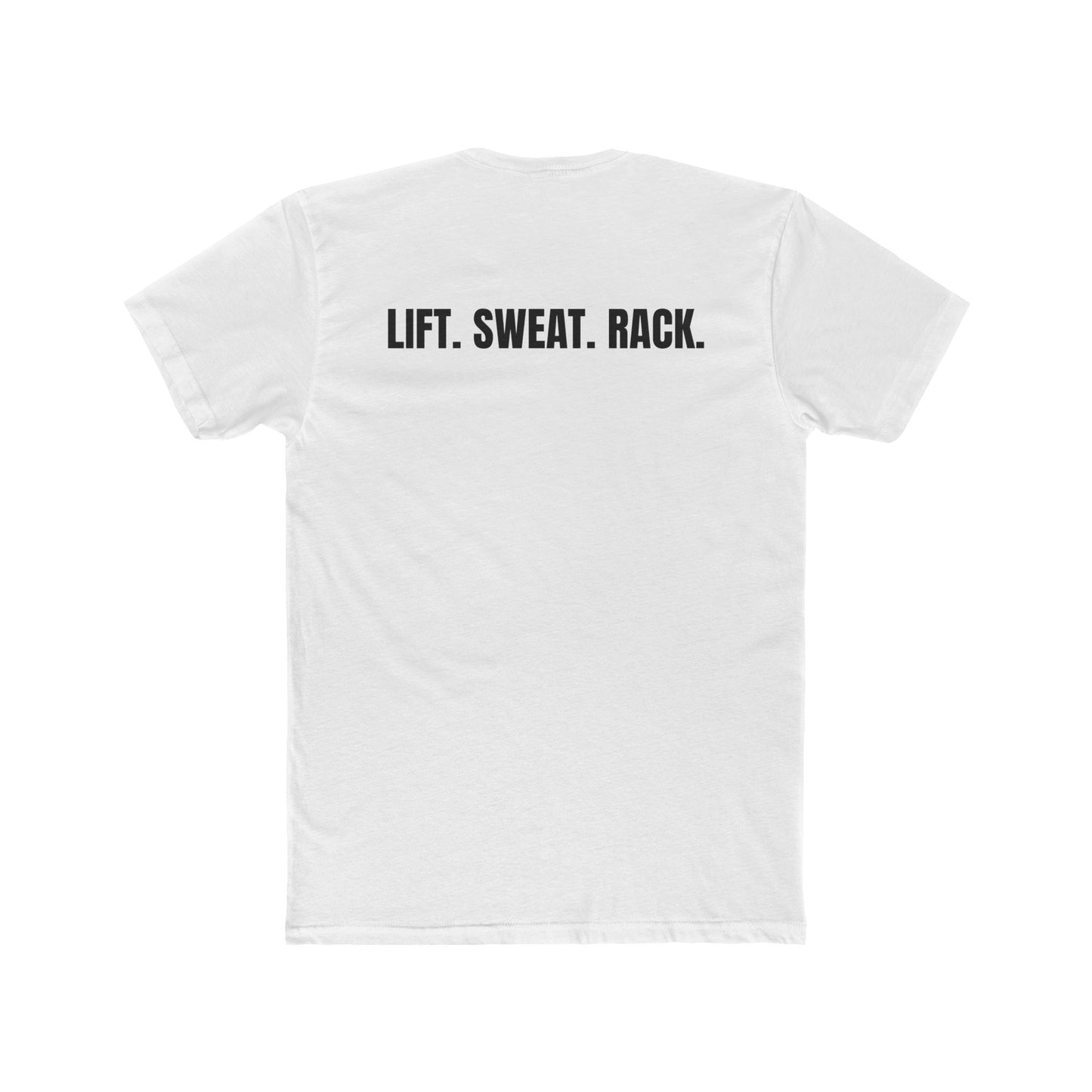 Funny Yoga & Gym Unisex Cotton Crew Tee - 'Hygiene is for Yoga People' & 'Lift. Sweat. Rack.' - Riff Raff Wear