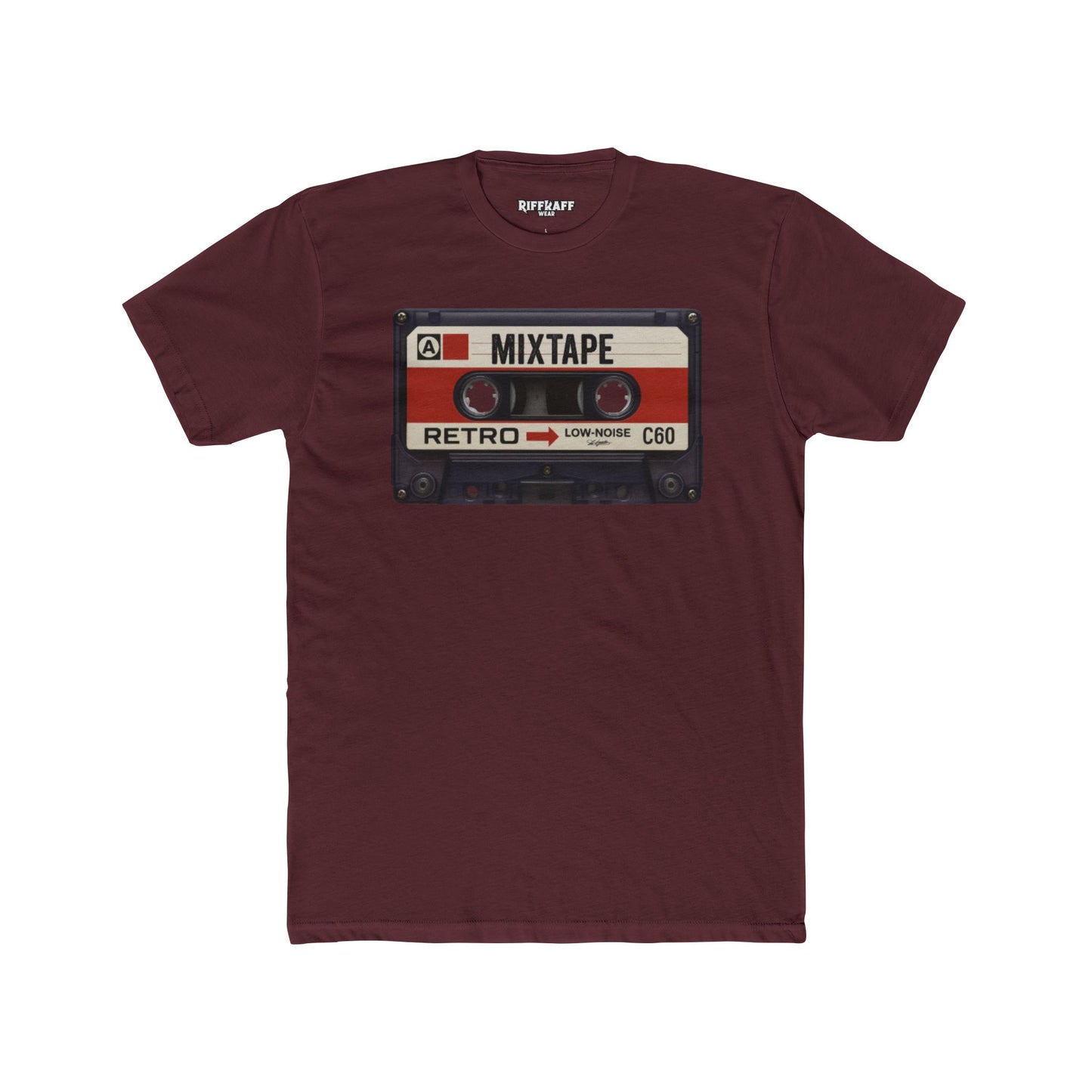 Retro Mixtape Unisex Cotton Crew Tee - Vintage Music Lovers Shirt - Riff Raff Wear