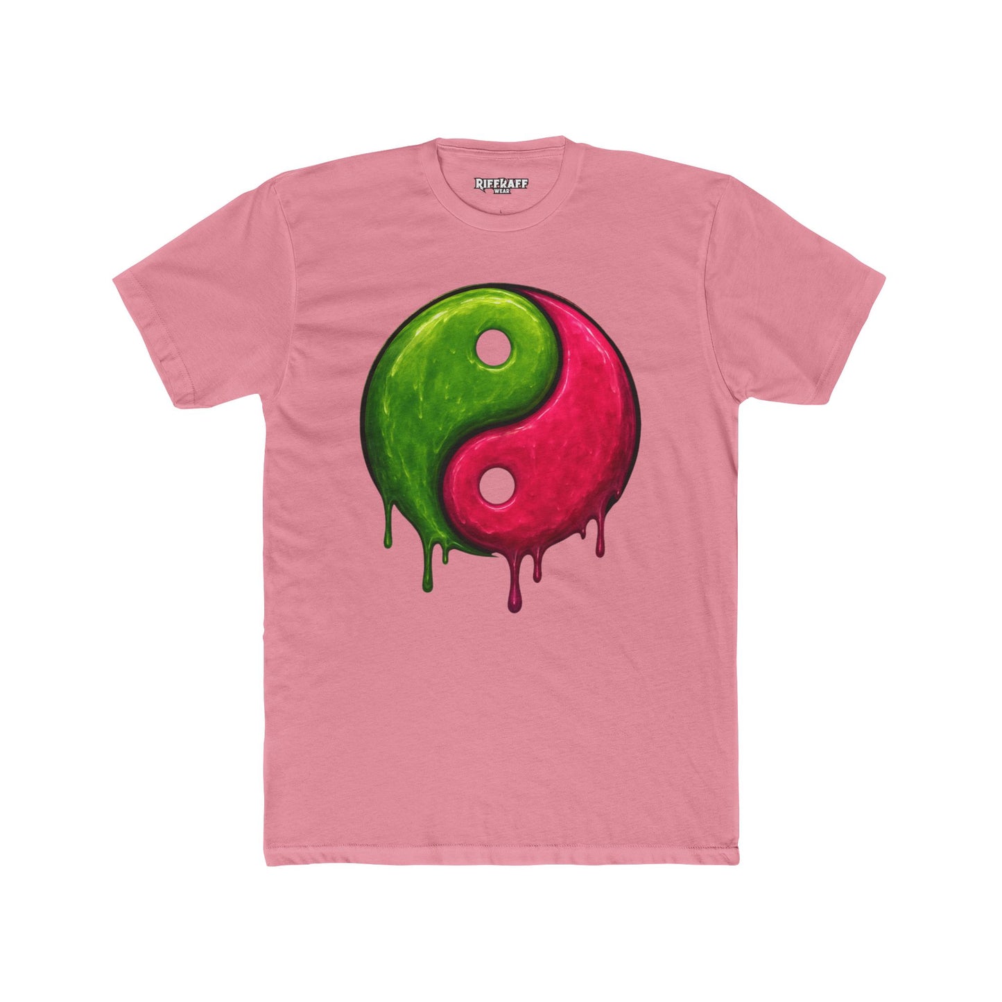 Yin Yang Drip Unisex Cotton Crew Tee - Stylish & Fun Graphic Tee for Everyday Wear - Riff Raff Wear