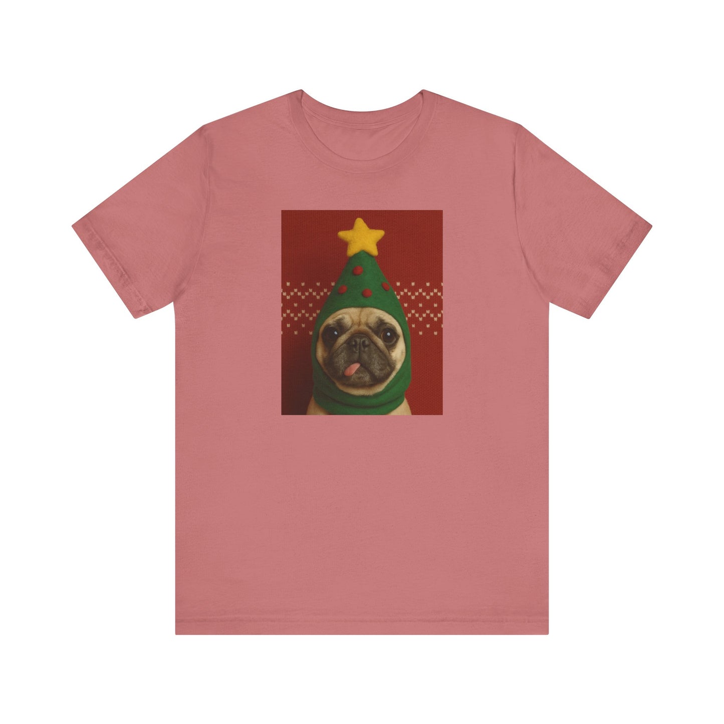Christmas Pug Tee | Unisex Jersey Short Sleeve Tee, Fun Holiday T-Shirt, Cute Dog Shirt, Gift for Pet Lovers, Festive Apparel, Party Wear - Riff Raff Wear