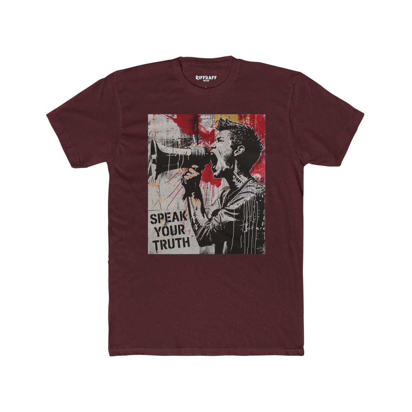 Unisex Cotton Crew Tee - "Speak Your Truth" Political Art - Riff Raff Wear