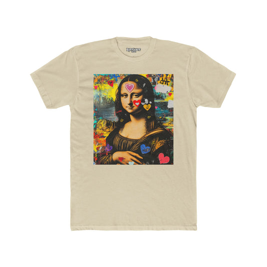 Colorful Mona Lisa Unisex Cotton Crew Tee, Artistic T-shirt, Gifts for Art Lovers, Casual Wear - Riff Raff Wear