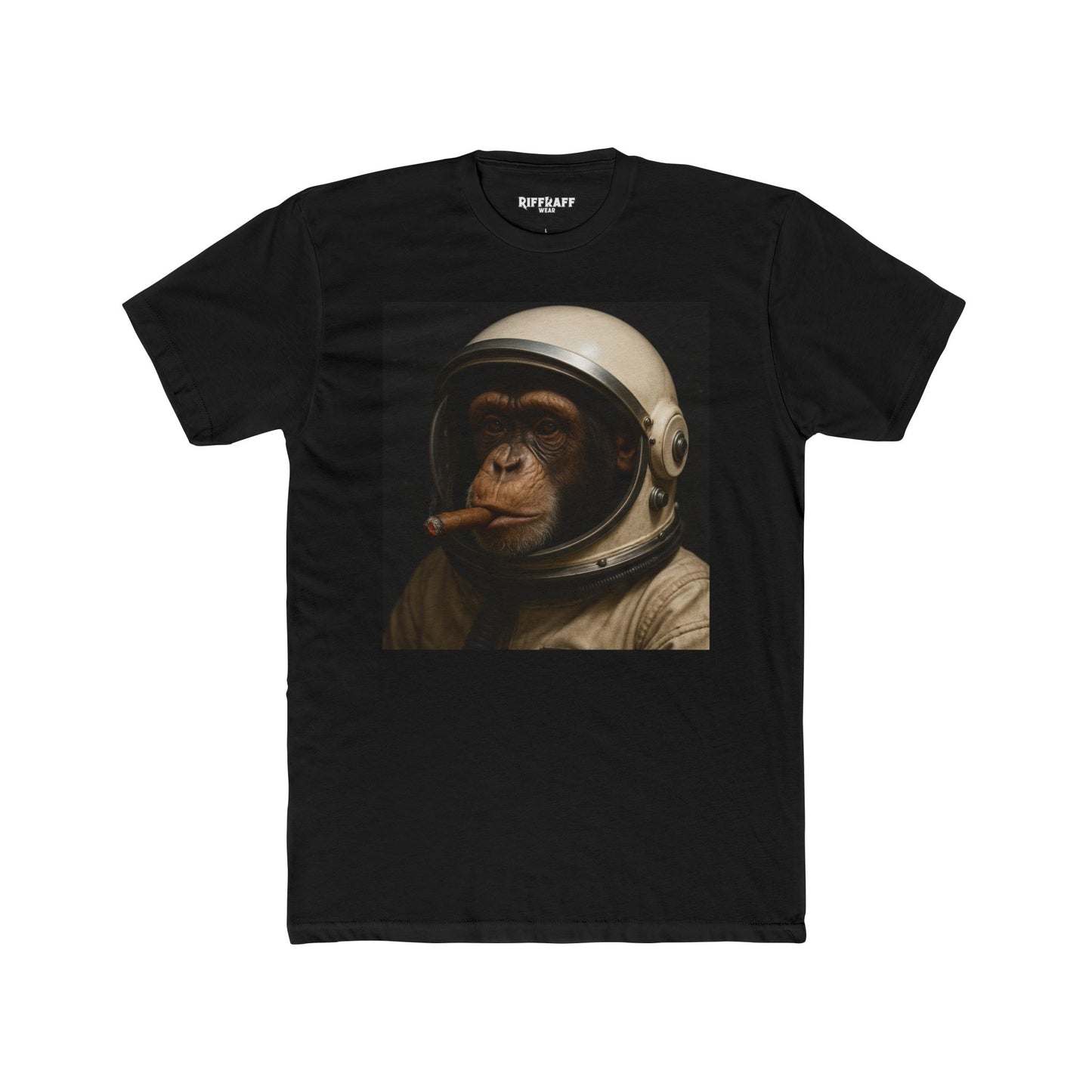 Astronaut Monkey Unisex Cotton Crew Tee - Fun Graphic T-Shirt for Animal Lovers - Riff Raff Wear