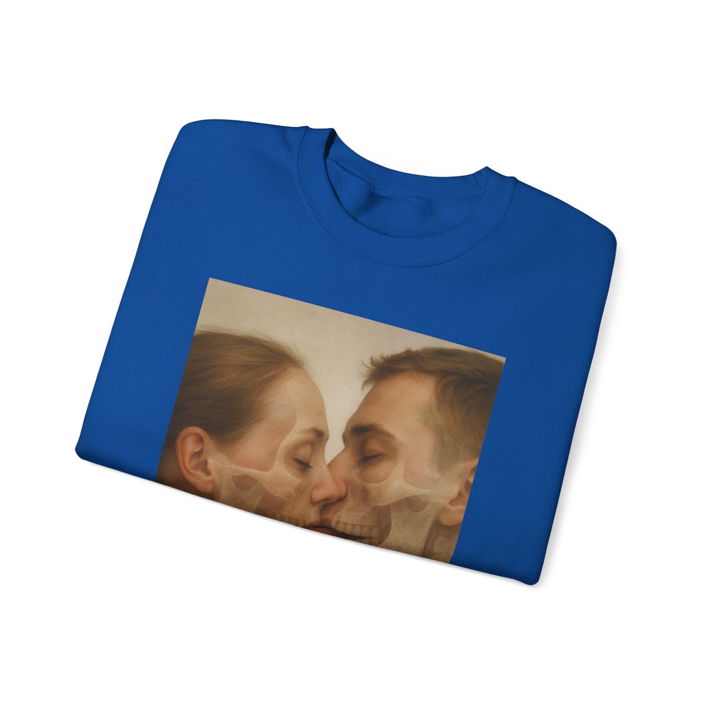 Romantic Skull Art Sweatshirt - Unisex Cozy Crewneck for Couples, Halloween, Gift Idea, Unique Sweatshirt, Trendy Layering - Riff Raff Wear