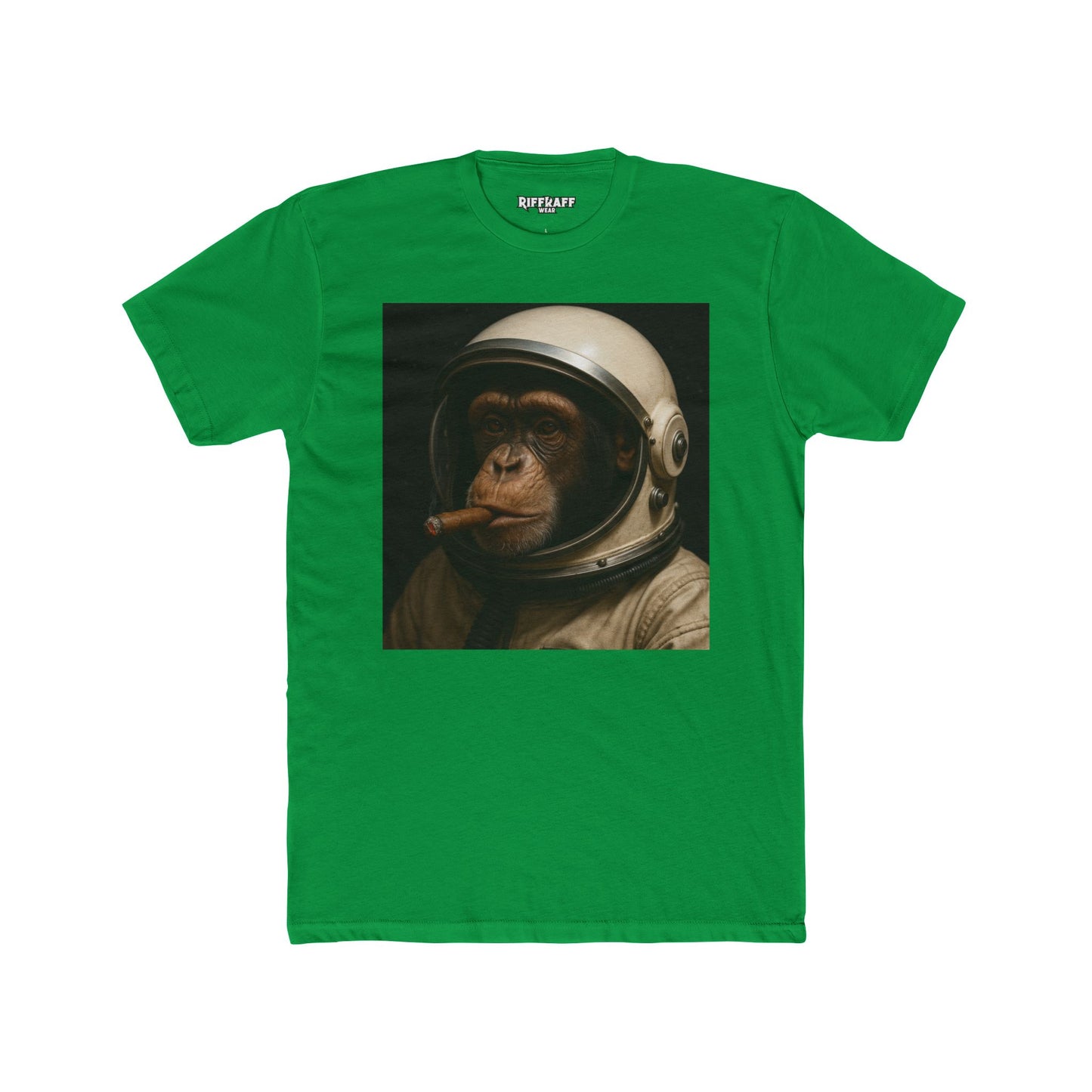 Astronaut Monkey Unisex Cotton Crew Tee - Fun Graphic T-Shirt for Animal Lovers - Riff Raff Wear