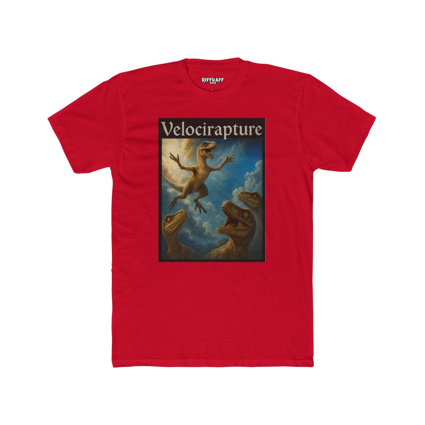 VelocirapTee - Unisex Cotton Crew Tee with Dinosaur Design, Graphic T-shirt, Casual Wear, Gift for Dino Lovers, Funny Shirt