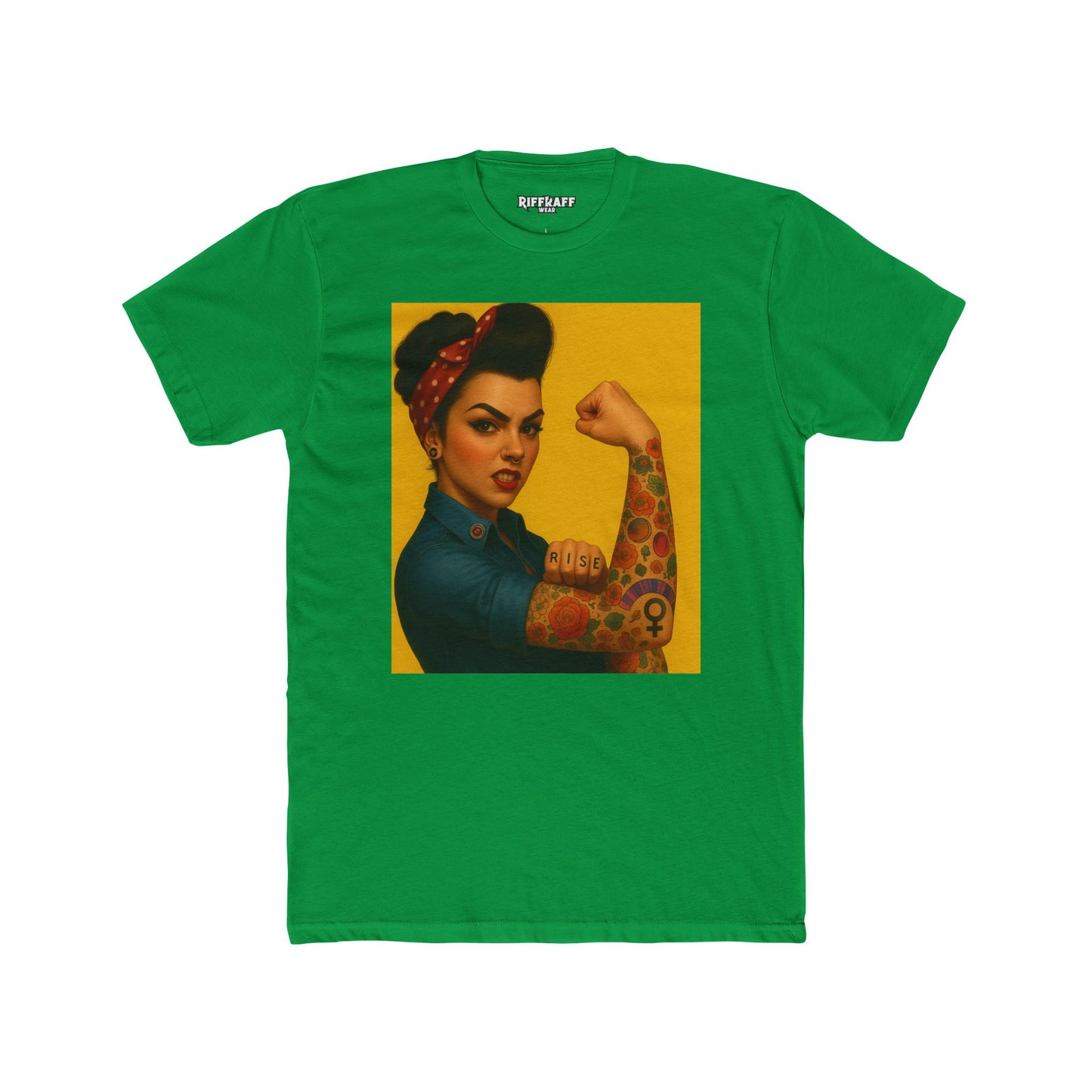 Empowered Woman Unisex Cotton Crew Tee - Vibrant Graphic Tee for Feminist Statement - Riff Raff Wear