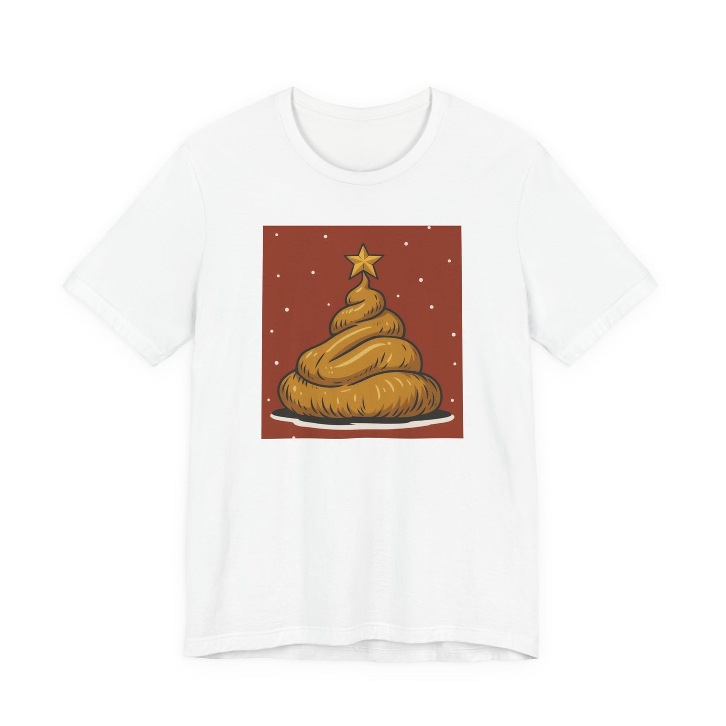 Funny Christmas Poop Tee, Unisex Short Sleeve T-Shirt, Holiday Humor Shirt, Christmas Gift, Graphic Tee, Quirky Xmas Apparel - Riff Raff Wear