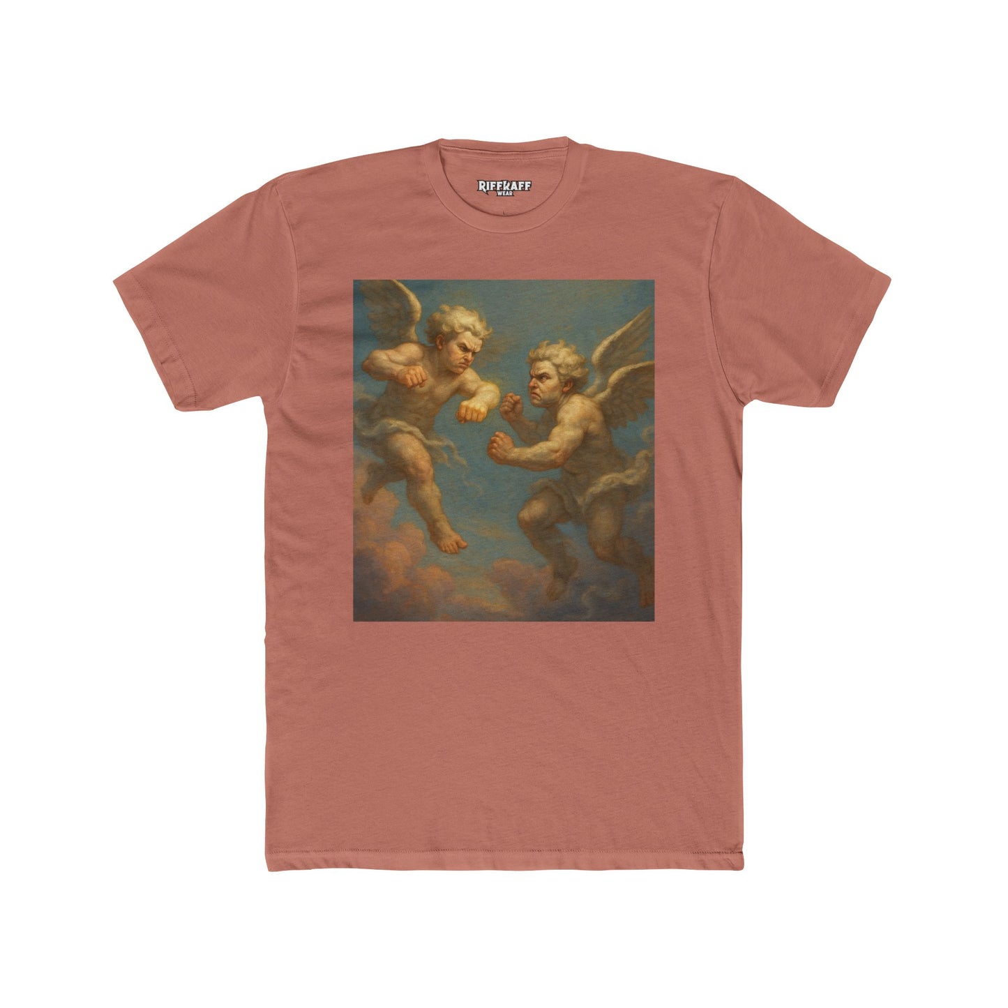 Heavenly Duel Unisex Cotton Crew Tee - Art Inspired Design - Riff Raff Wear